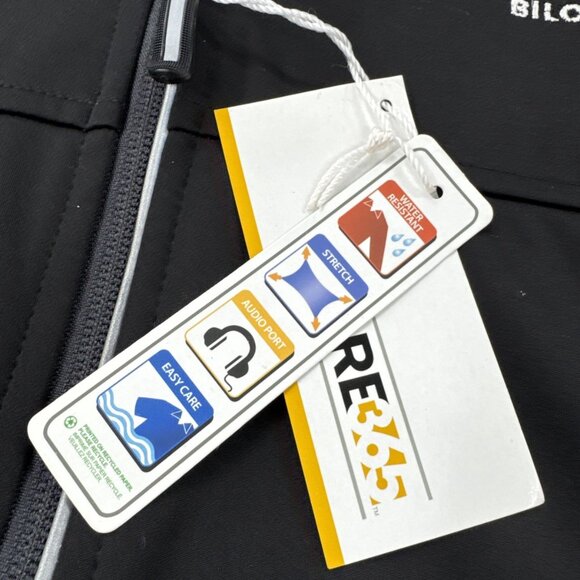 Hard Rock Cafe Biloxi Tech Jacket Mens Medium Black Performance Stretch Zip NEW - Picture 5 of 14